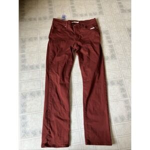 Levi's Classic Straight Denim Jeans Mid Rise Fall Spice Clay Colored Dark Orange